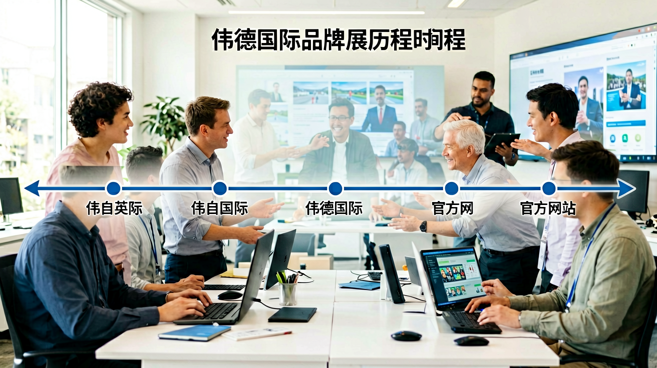伟德国际品牌发展历程时间轴，展示从英国起源至今的品牌传承